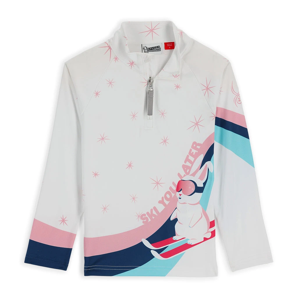 Spyder Little Girls Reflect Half Zip - White - Image 2