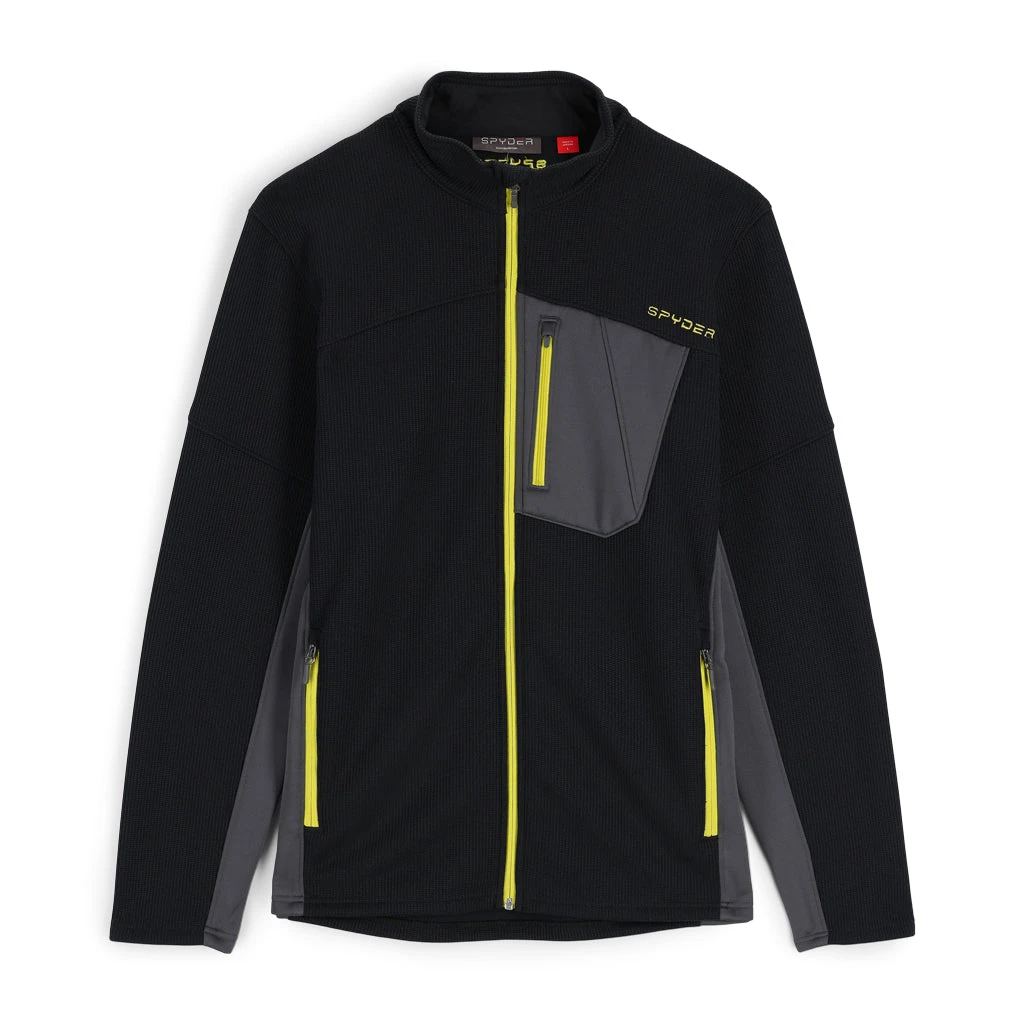 Spyder Mens Bandit Full Zip - Black Citron