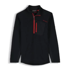 Spyder Mens Bandit Half Zip - Black Red