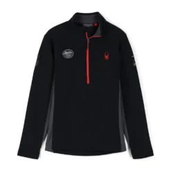 Spyder Mens Bandit Wengen Half Zip - Black