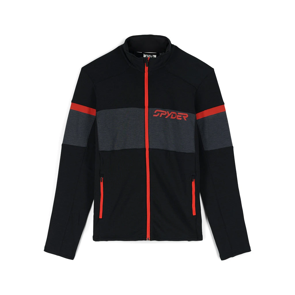 Spyder Mens Speed Full Zip - Black Volcano - Image 2