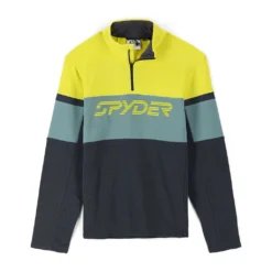 Spyder Mens Speed Half Zip - Ebony Citron