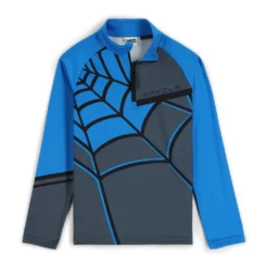 Spyder Big Boys Web Half Zip - Ebony Collegiate