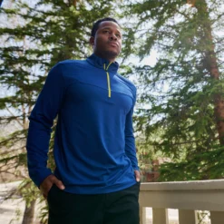 Spyder Mens Leader Graphene Half Zip - Abyss Citron