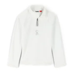 Spyder Big Girls Shimmer Bug Half Zip - White