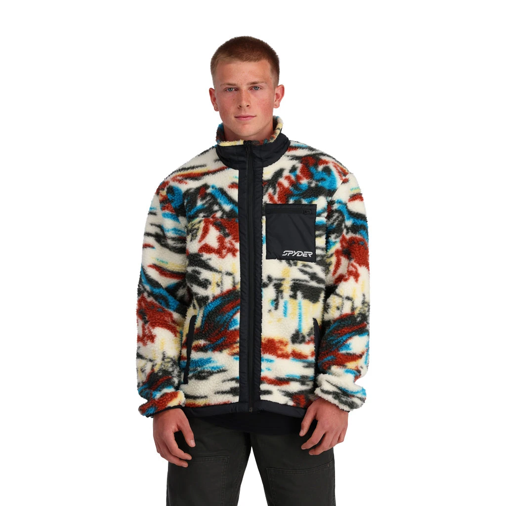 Spyder Mens Sherman Sherpa - Vanilla Paint By Numbers - Image 2