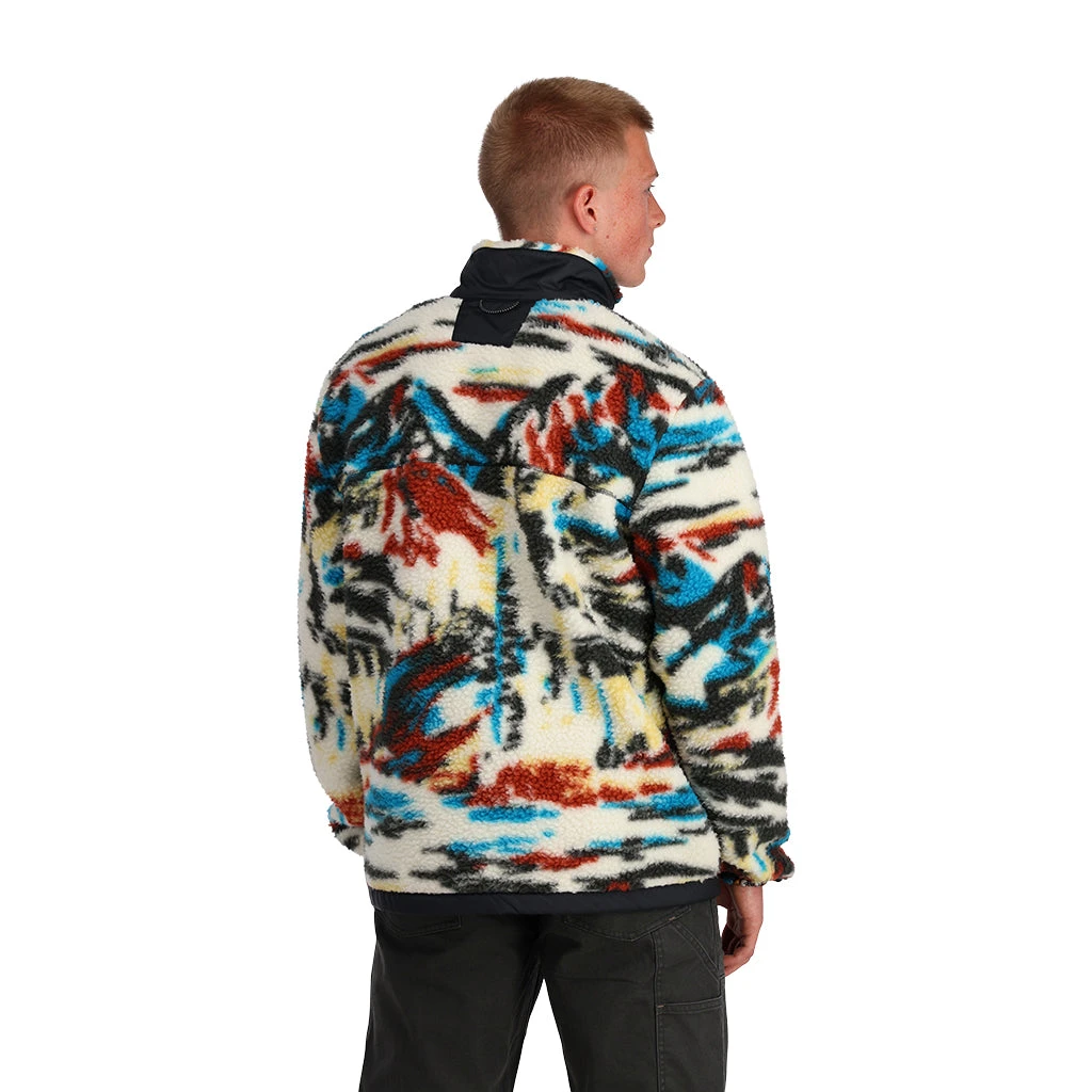 Spyder Mens Sherman Sherpa - Vanilla Paint By Numbers - Image 3