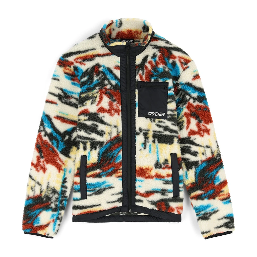Spyder Mens Sherman Sherpa - Vanilla Paint By Numbers