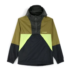 Spyder Mens Belford Windbreaker - Dark Olive Green Black